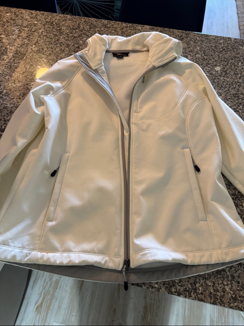 Kirkland Signature Cream Full-Zip Utility Softshell Jacket